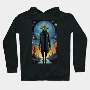 Starry Night Encounter: Van Gogh's Alien Odyssey Hoodie